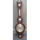 A 19th century mahogany barometer by Carter of Hitchin