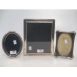 Three silver photograph frames (3)