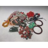 A collection of gemstone beads