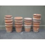 Twenty terracota garden pots, 25cm high x 28cm diameter (largest)Footnote: Provenance: Julians Park,