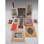 Dorothy Bordass (British 1905-1992) Eleven Christmas cards coloured engravings, each signed and