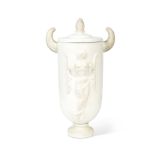 Wheeler Williams (American, 1897-1972), a white porcelain vase and cover, circa 1930,