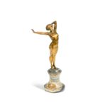 Paul Philippe (French, 1870-1930), Reveil, a gilt bronze model of an awakening female nude,