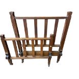 A Heal's oak single bed frame, circa 1900,