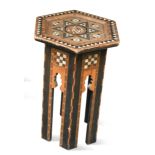 Liberty & Co., a small Syrian inlaid table,
