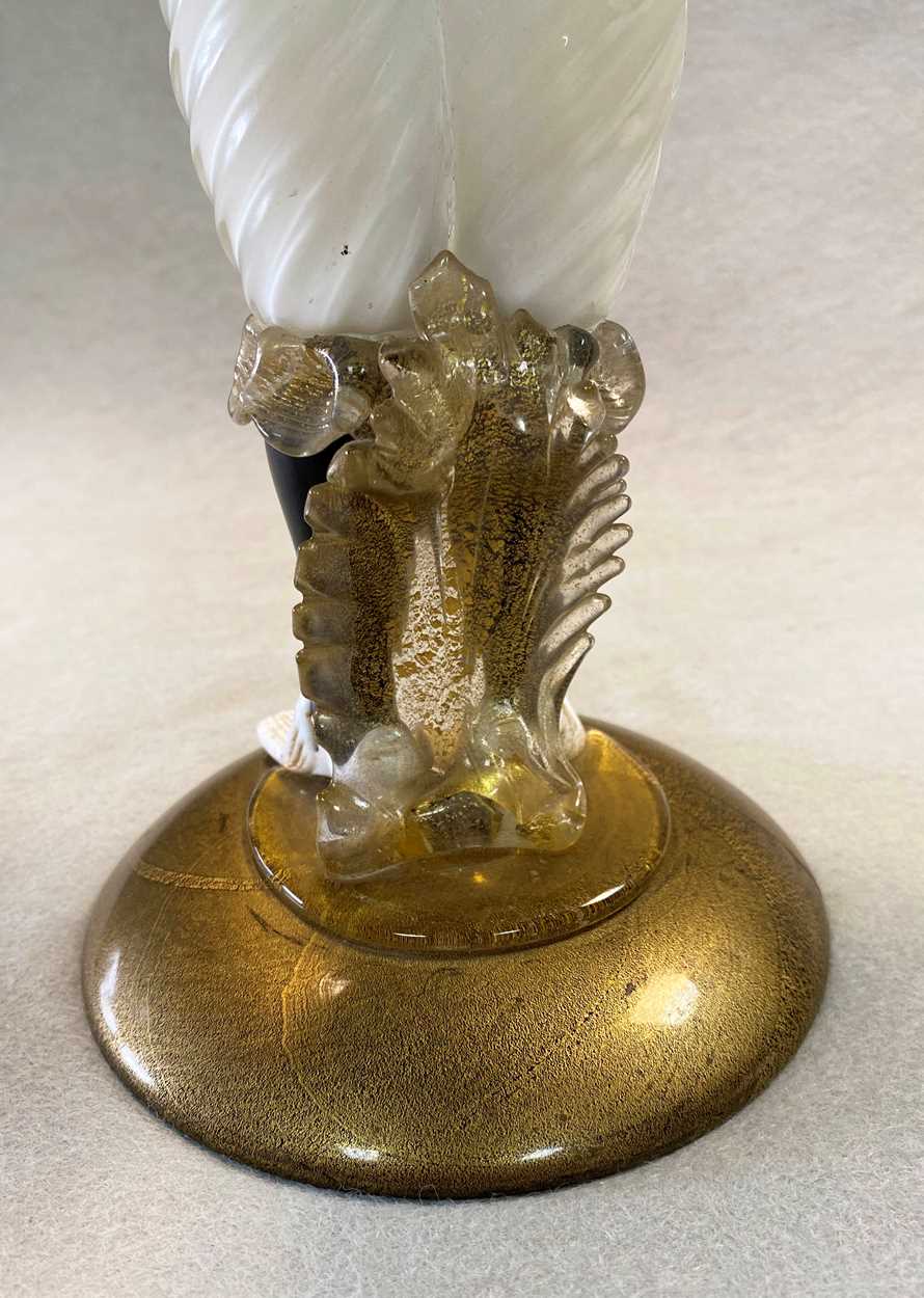 Attributed to Barovier & Toso, a Murano glass figural candlestick, - Image 7 of 9