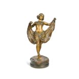 A Bergman cold painted bronze erotic dancer,