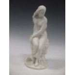 A Parian figure after John Bell of 'Miranda', 38cm high