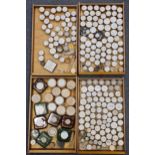 A large assortment of watch spares, mostly labelled (quantity)