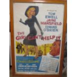 The Girl Can't help it, a framed vintage film poster, 102 x 66.5cm