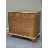A 19th century mahogany chest of drawers, 97 x 104 x 54cm