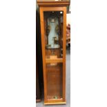 Synchronome GPO type 36/6 electric master clock, serial no. 121, in pale oak case, 141cm