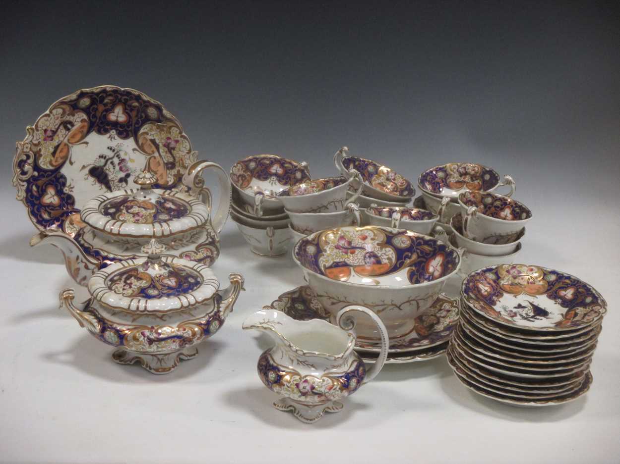 Attributed to Derby, a foliate and gilt decorated tea service