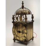 Sychronome electric mantel clock, in small size lantern style case, mid 20th century