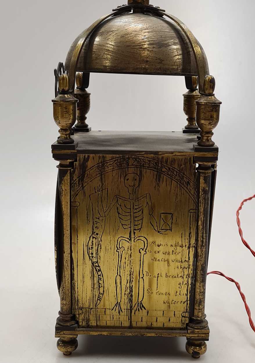 Sychronome electric mantel clock, in small size lantern style case, mid 20th century - Image 5 of 5