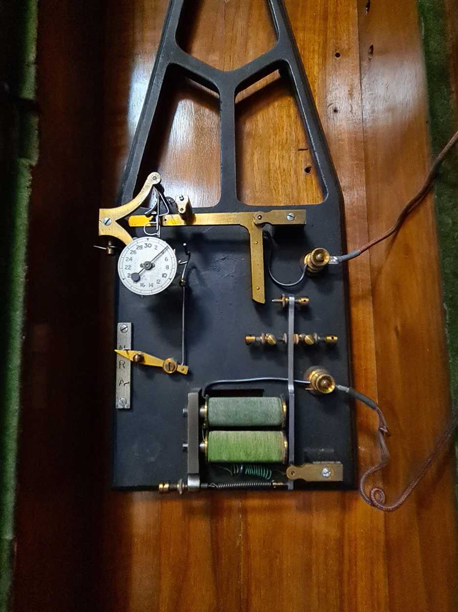 A Sychronome electric master clock, serial no. 120, c.1910, walnut cased, with seconds indicating - Image 2 of 2
