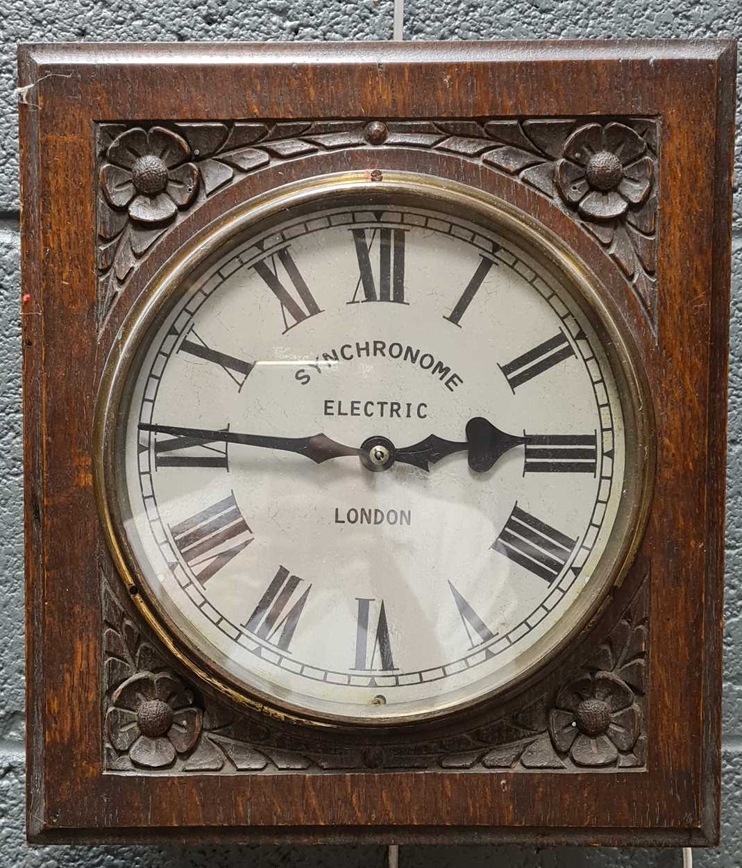 Four various electric wall clocks: including Sychronome slave with 19cm dial, mounted within - Image 6 of 6