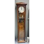 Synchronome electric master clock serial no. 692, c.1919, dark oak case with false pediment