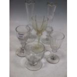 A collection of mainly 19th centuy drinking glasses in various shapes and styles (approx 30)