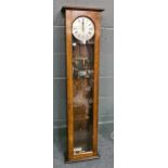 Synchronome electric master clock no. C (Coventry series) 265, flat top oak case, silvered dial, c.