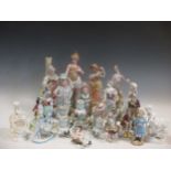 A collection of 19th century and later German and Continental porcelain figures to include