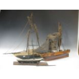2 models of ships