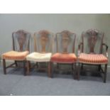 A set of eight Georgian style mahogany dining chairs to include one carver (8)