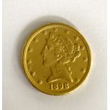 A United States of America $5 coin,