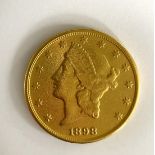 A United States of America $20 coin,