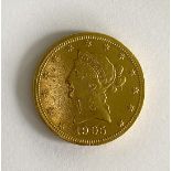 A United States of America $10 coin,