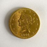 A United States of America $10 coin,