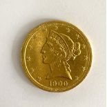 A United States of America $5 coin,