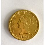 A United States of America $10 coin,