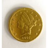 A United States of America $20 coin,