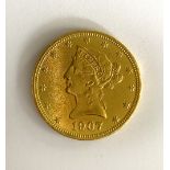 A United States of America $10 coin,