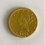 A United States of America $10 coin,