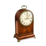 A late Georgian mahogany bracket clock,