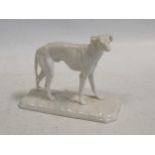 A Nymphenburg model of a whippet or Greyhound 12.5 cm high