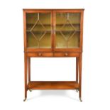 A mahogany display cabinet, 19th century,