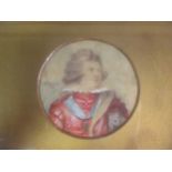 After Richard Cosway, portrait miniature, probably of William IV or the Prince of Wales, on ivorine,