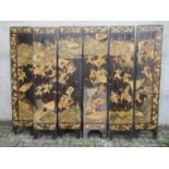 Six panel Chinese screen, 182cm high