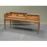 A mahogany and banded square piano by Muzio Clementi and co, London, 19th Century. Approx 173cm