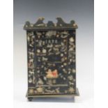 A miniature painted dolls' wardrobe 37cm high