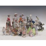 A good collection of Capodimonte, Morlor, Goebel Hummel and other figures