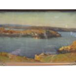 A group of three 20th century Russian landscapes, to include Two fishing boats by a lake, oil on