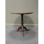 Two circular mahogany tripod tables, 19th century, 65.5 x 58cm diam and 73 x 77cm diam