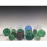 A collection of glass dumps and spheres, (16)