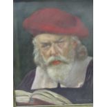 Portrait of a Scholar, oil on canvas, signed indistinctly, 50 x 40cm,together with F. A.