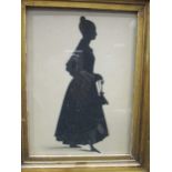 A Regency full length portrait silhouette 22.5 x 16.5cm