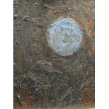 A group of three 20th century pictures to include: Keith Banks, Moon in a night sky, 1961, oil on